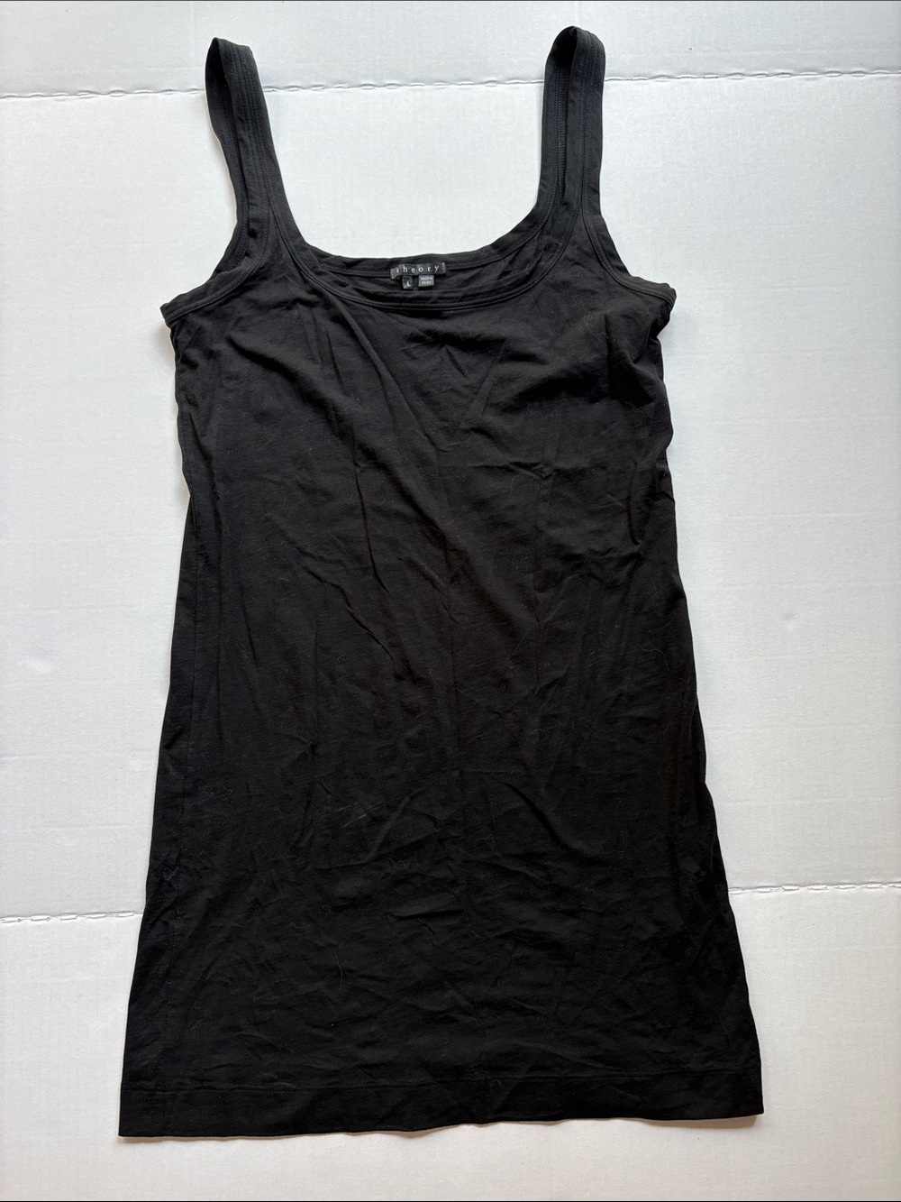 Theory Black Sleeveless Ribbed Tank